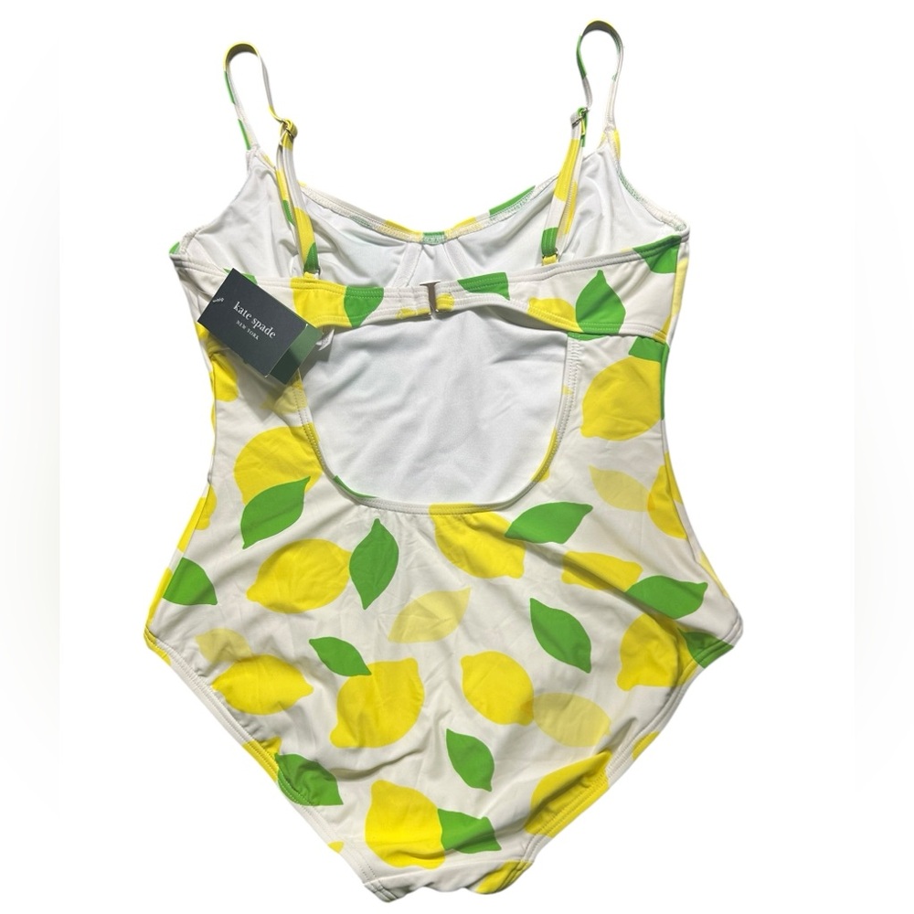 KATE SPADE womens lemons one piece underwire swimsuit size XL NWT - Picture 2 of 8